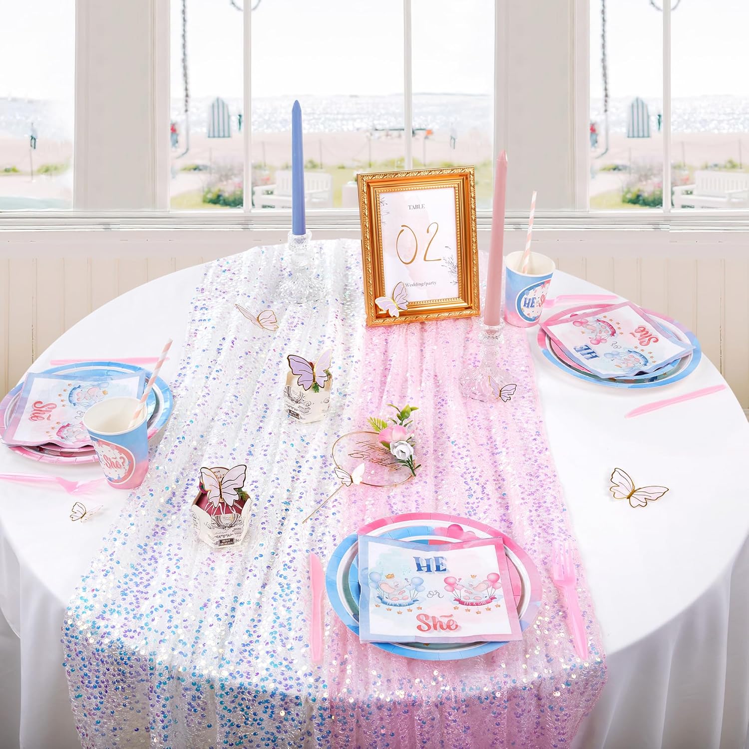 Glitter Iridescent Sequin Tabl - مراجعة Table Runner Sequin وسعره