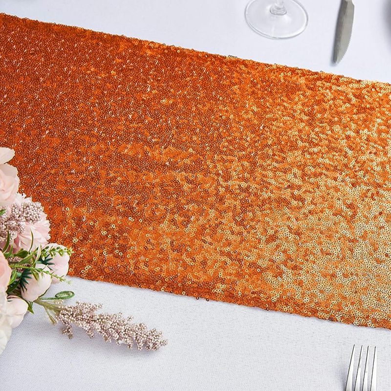 Orange Sequin Table Runner for - مراجعة Table Runner Sequin وسعره