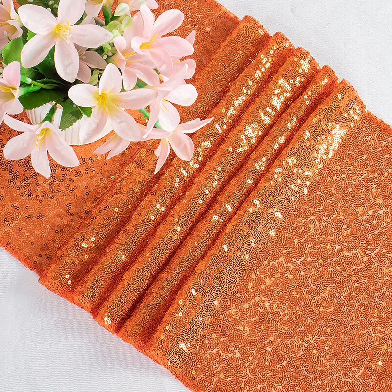 Orange Sequin Table Runner for - مراجعة Table Runner Sequin وسعره