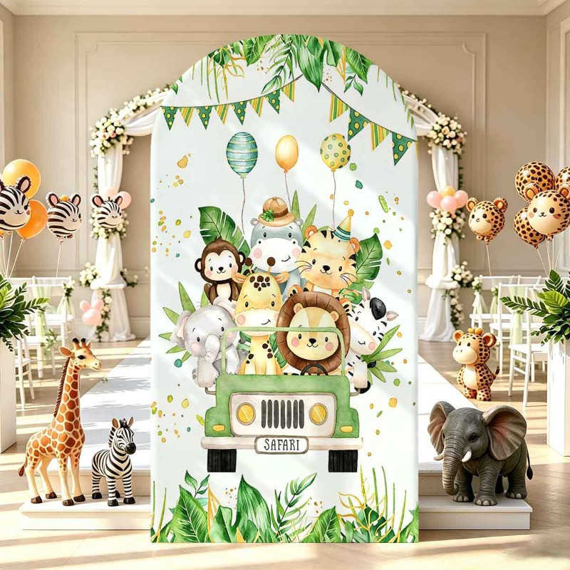 Jungle Safari Party Arch Backd - مراجعة Photo Booth Prop وسعره