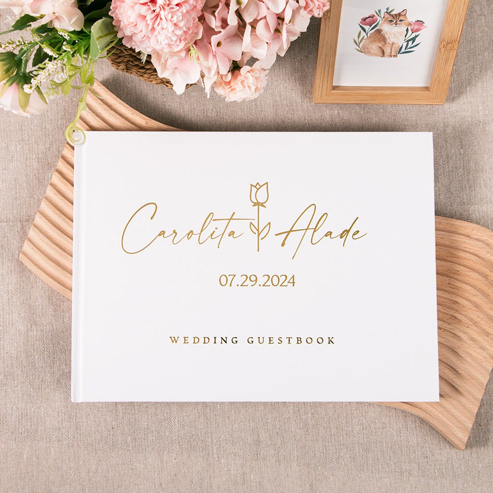 Custom Wedding Guestbook Perso - مراجعة Wedding Supply List وسعره