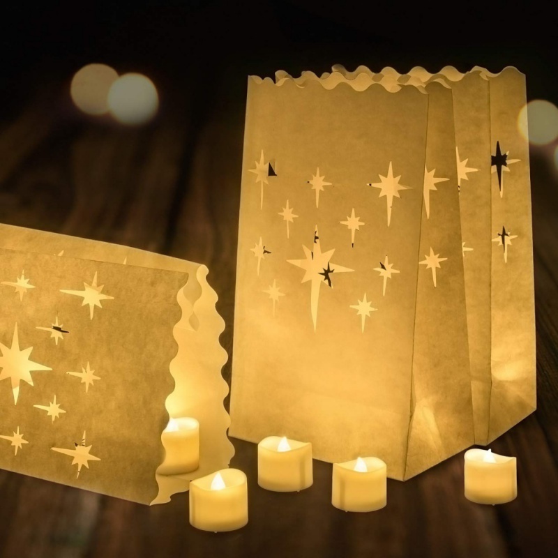 10PCS Heart White Paper Lanter - مراجعة Unity Candle Set وسعره