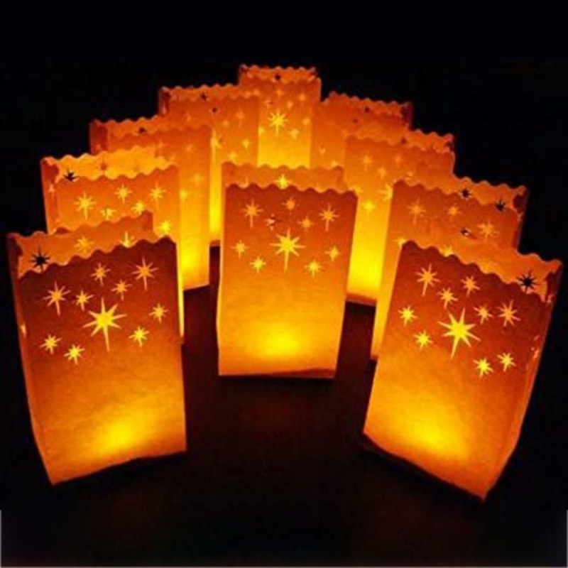 10PCS Heart White Paper Lanter - مراجعة Unity Candle Set وسعره